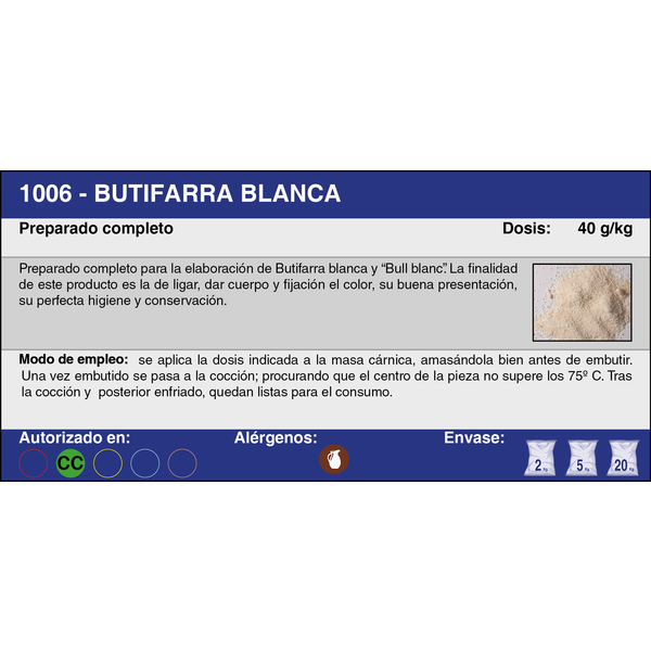 BUTIFARRA BLANCA (5 Kg.)