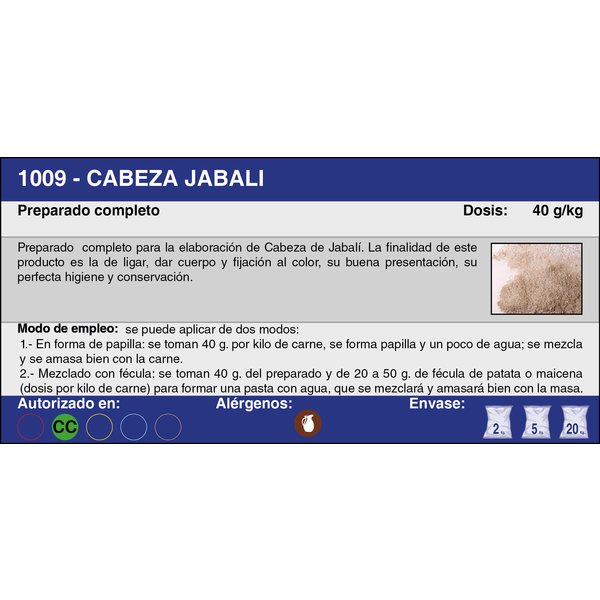CABEZA JABALI (5 Kg.)