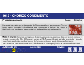 CHORIZO CONDIMENTO (2 Kg.)