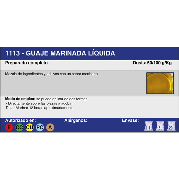 GUAJE MARINADA LIQUIDA (20 Kg.)