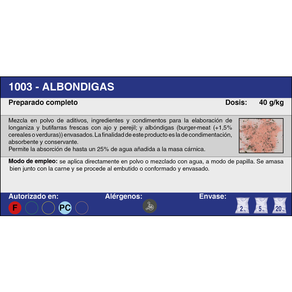 ALBONDIGAS (5 Kg.)