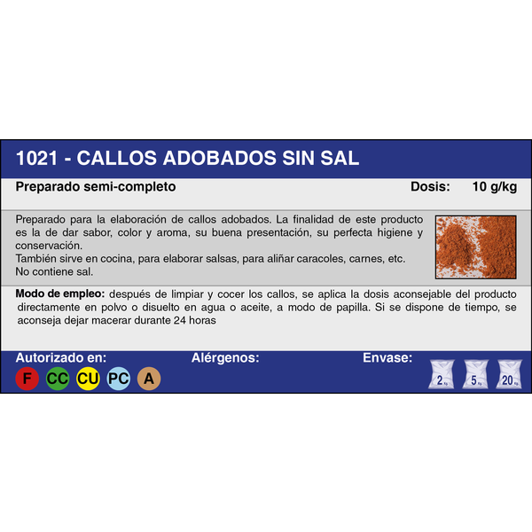 CALLOS ADOB S/SAL (5 Kg.)