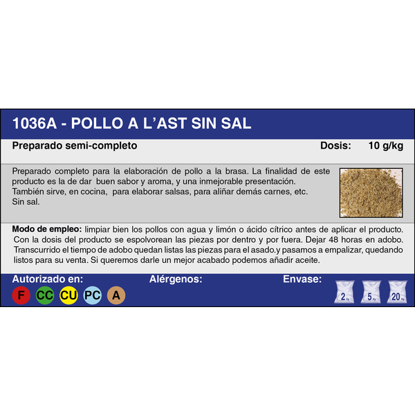POLLO L.AST S/SAL (20 Kg.)