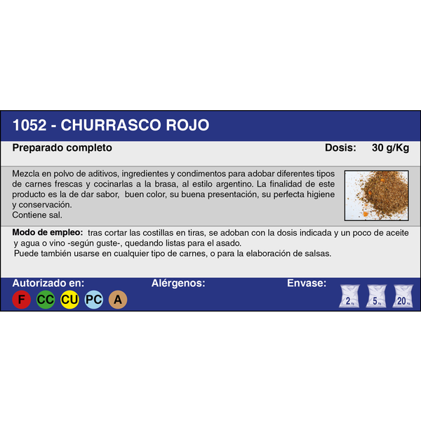 CHURRASCO ROJO (5 Kg.)