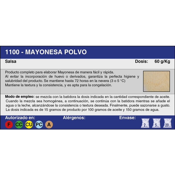 MAYONESA POLVO (2 Kg.)