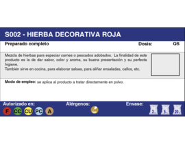 HIERBA DECORATIVA ROJA (20 Kg.)