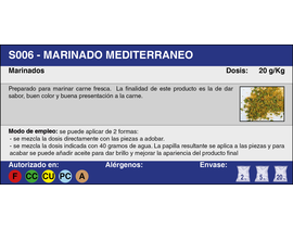 MARINADO MEDITERRANEO (20 Kg.)