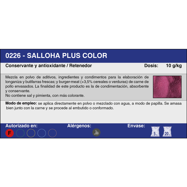 SALLOHA PLUS COLOR (20 Kg.)