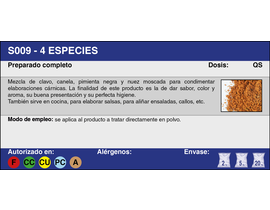 4 ESPECIAS (20 Kg.)