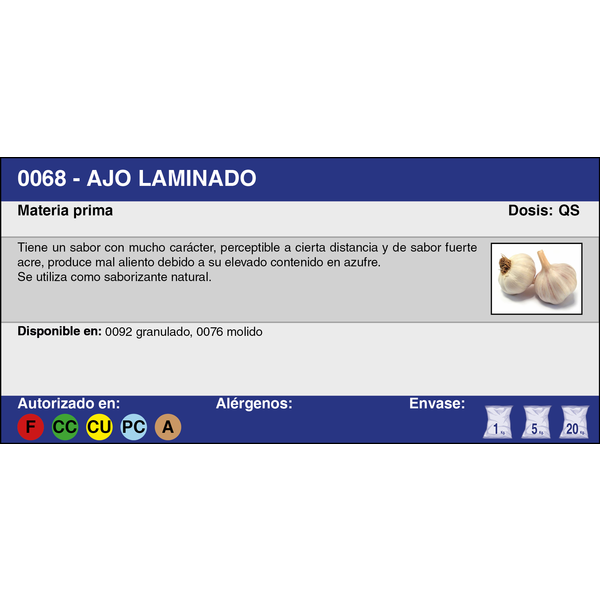 AJO LAMINADO (20 Kg.)