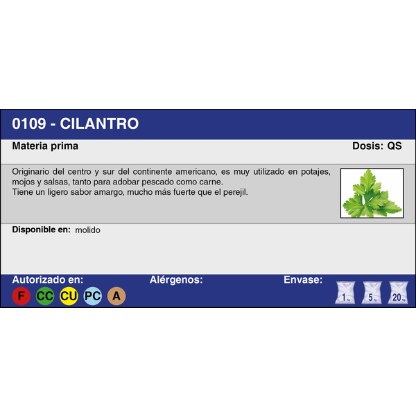 CILANTRO MOLIDO