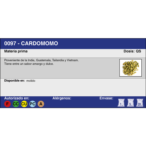 CARDOMOMO MOLIDO (20 Kg.)
