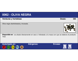 OLIVA NEGRA TROZOS PE90% (14 Kg.)
