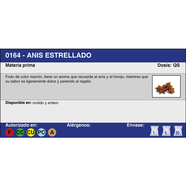 ANIS ESTRELLADO MOLIDO (20 Kg.)