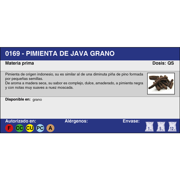 PIMIENTA DE JAVA (12 Kg.)