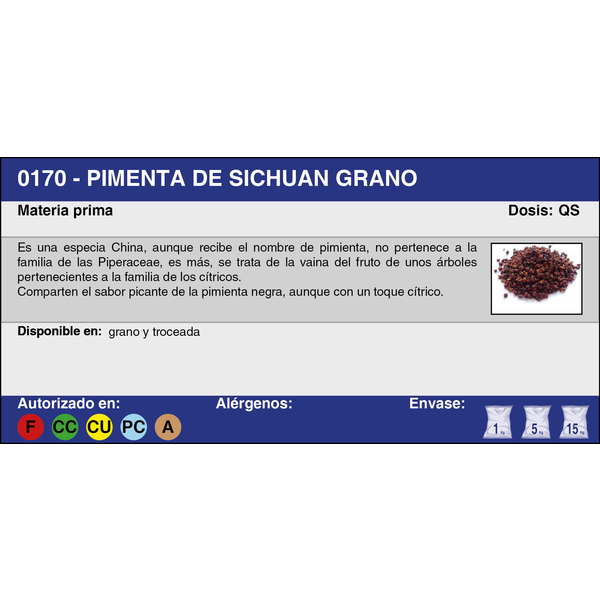 PIMIENTA DE SICHUAN GRANO (15 Kg.)