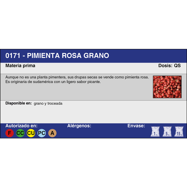 PIMIENTA ROSA GRANO (15 Kg.)