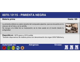 PIMIENTA NEGRA GRANO PREMIUM (5 Kg.)