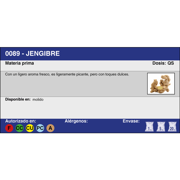 JENJIBRE MOLIDO (1 Kg.)  .