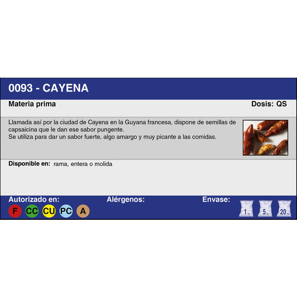 CAYENA MOLIDA 40.000 shu (1 Kg.)