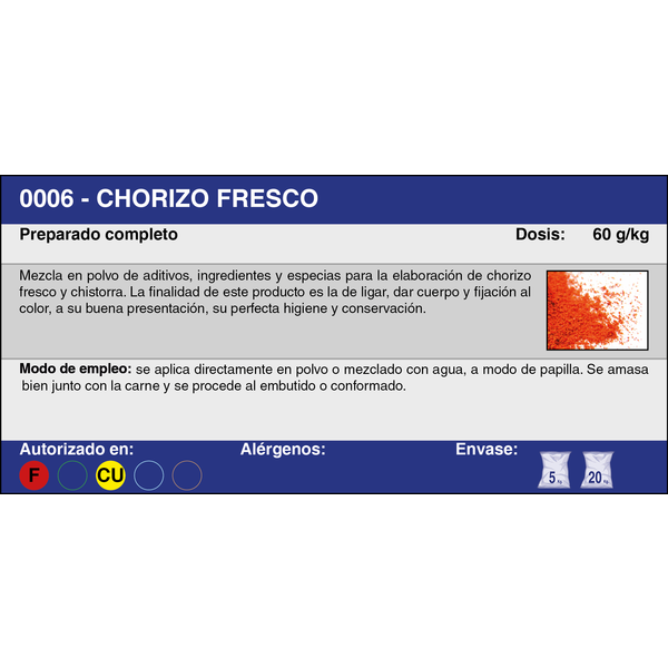 CHORIZO FRESCO (5 Kg.)
