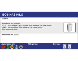 HILO POLIESTER BLANCO N10 A7/C 1 KG.