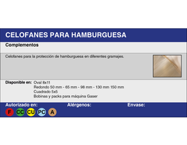 CELOFAN PAQ. 30 g. OVAL 8*11 (470 u.)
