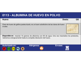 ALBUMINA DE HUEVO EN POLVO (10 Kg.)