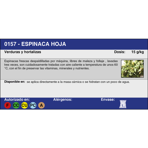 ESPINACA HOJA  (1 Kg.)