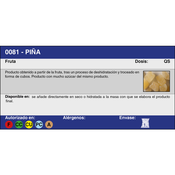 PIÑA DESHIDRATADA (1 Kg.)