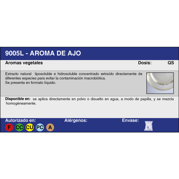 AROMA AJO 8561 LIPOSOLUBLE (1 Kg.)