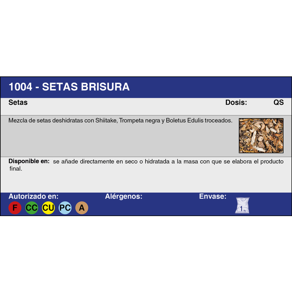 SHITAKE-TROMPETA-CEPS BRISURA (1 Kg.)