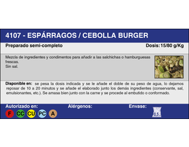 ESPARRAGOS/CEBOLLA BURGER (0,5 Kg.)