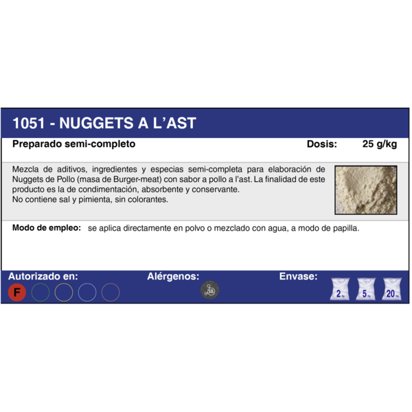 NUGGETS POLLO A L.AST (20 Kg)