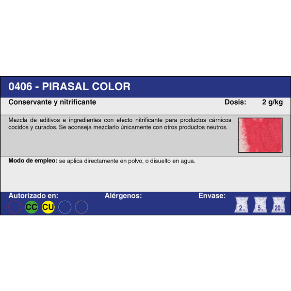 PIRASAL CC COLOR (20 Kg.)