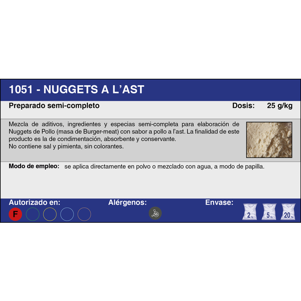 NUGGETS S/SAL (2 Kg.)