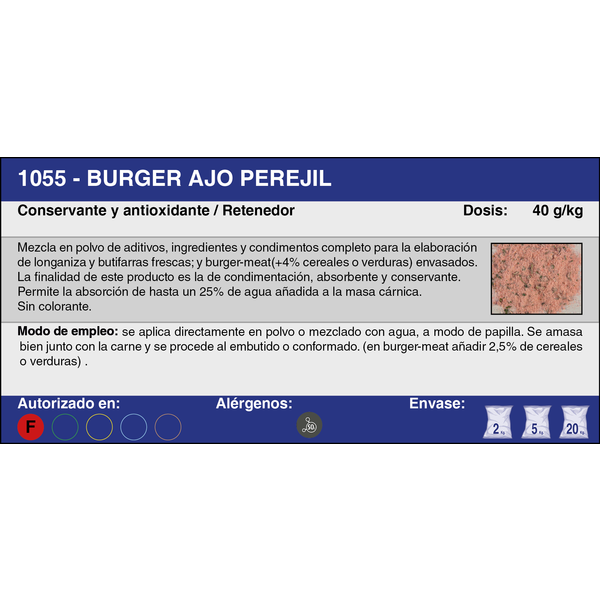 BURGER AJO/PEREJIL (2 Kg.)