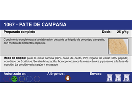 PATE DE CAMPAÑA (20 Kg.)