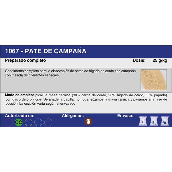 PATE DE CAMPAÑA (20 Kg.)